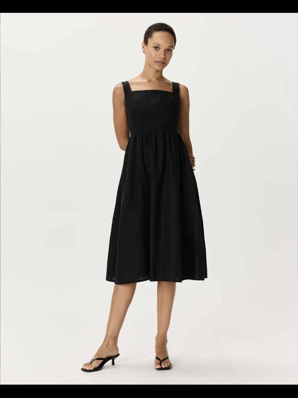 Quince 100% Linen Fit And Flare Dress NWOT